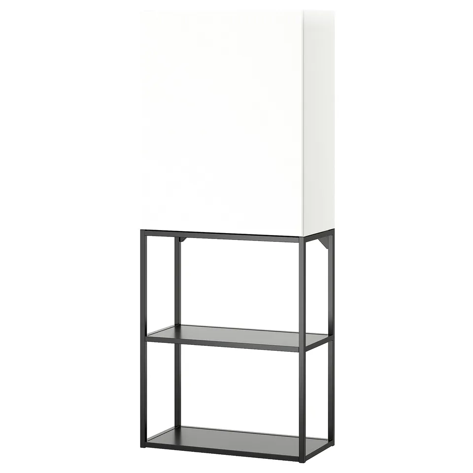 ENHET Storage combination, anthracite/white, 60x32x150 cm