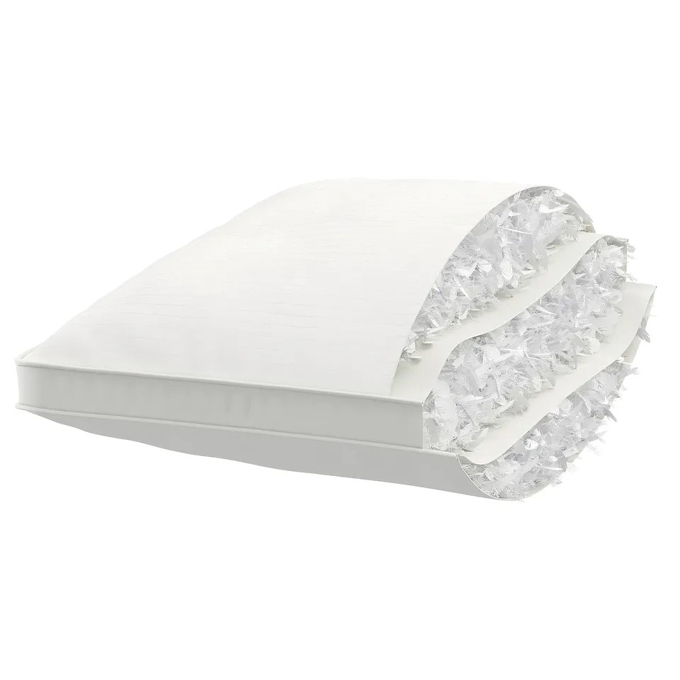 Cross-section of mattress: fabric - 100% cotton, filling - 90% duck down, 10% feathers.