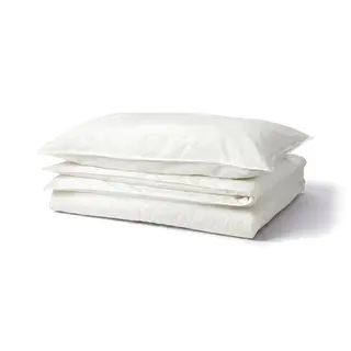 ÄNGSLILJA duvet cover and pillowcase, white, 150x200/50x80 cm