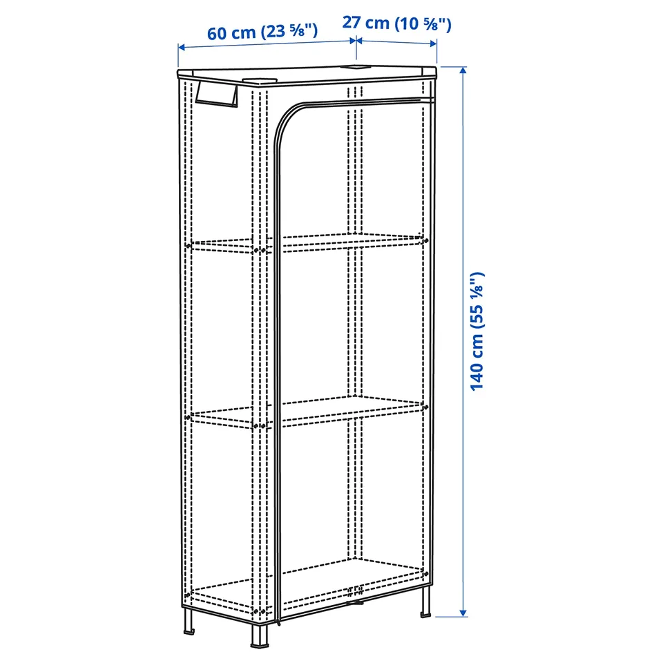 Illustration with measurements for the product: HYLLIS.
