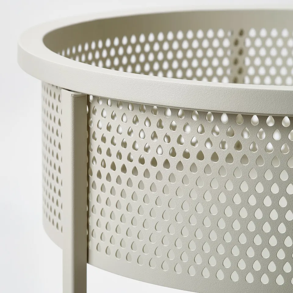 BLÅKRÅKA Plant stand, in/outdoor/light grey-beige, 54 cm