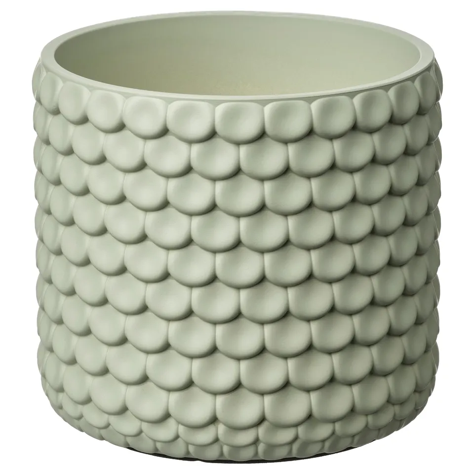 GLACIÄRBJÖRN Plant pot, light green, 12 cm