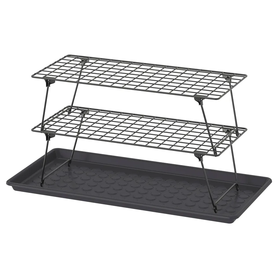 GREJIG / BAGGMUCK Hallway furniture, set of 3, grey