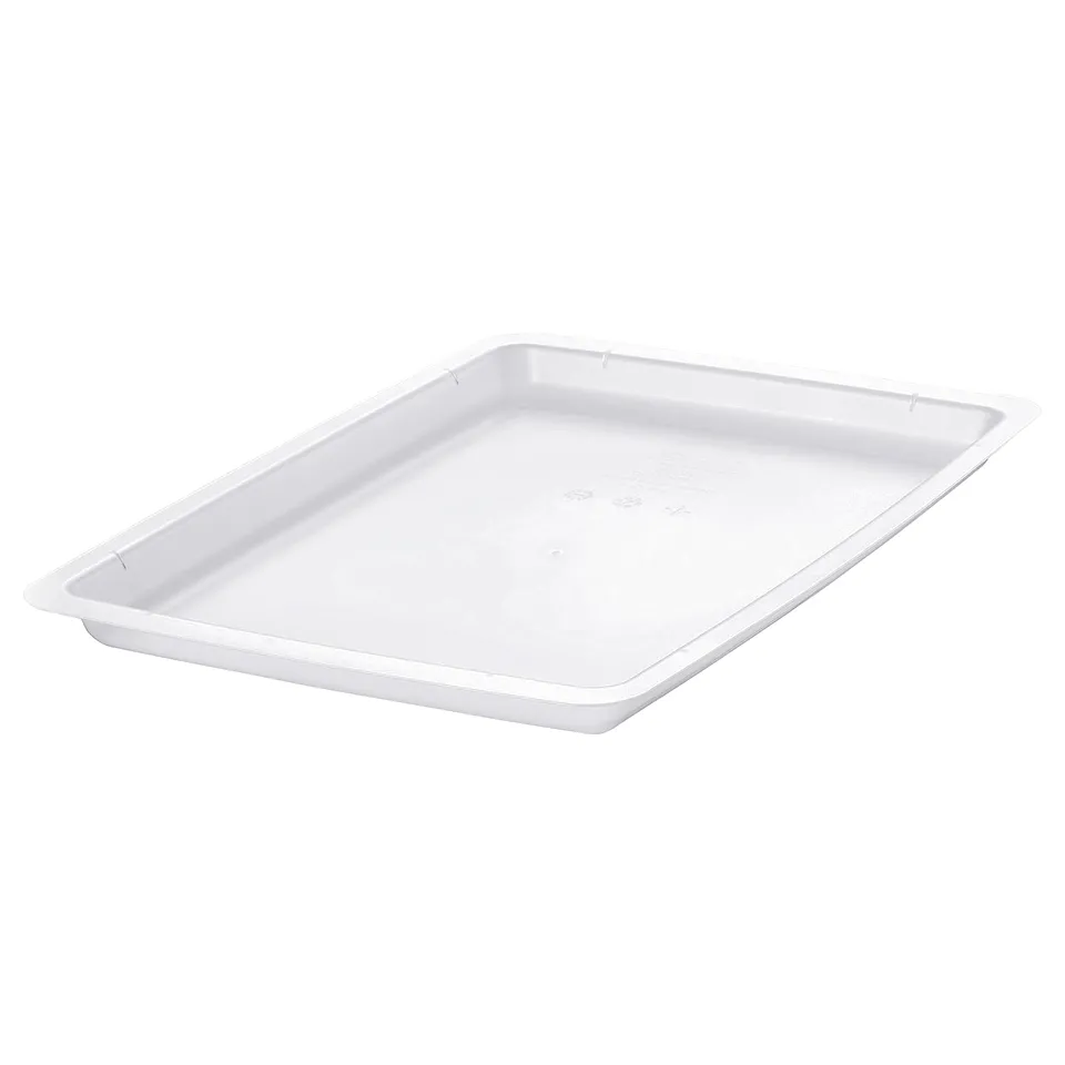 UPPSNOFSAD lid, white, plastic, rectangular, simple.
