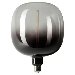 MOLNART LED bulb E27 200 lumen, tube-shaped black/clear glass, 185 mm