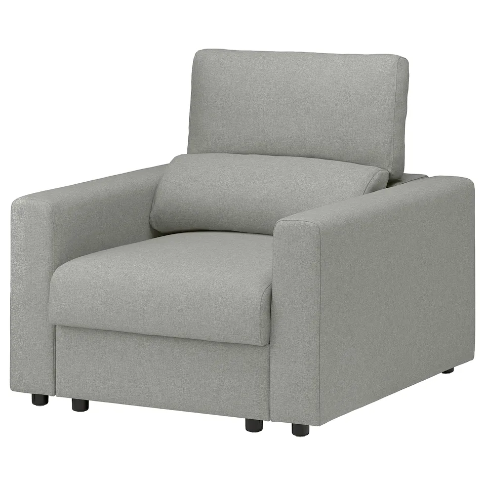MALMKÖPING Armchair, Tibbleby beige/grey
