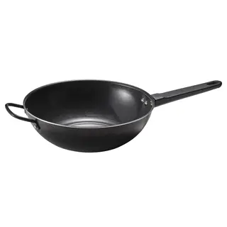 BLÅGYLTA wok, non-stick coating/black, 28 cm