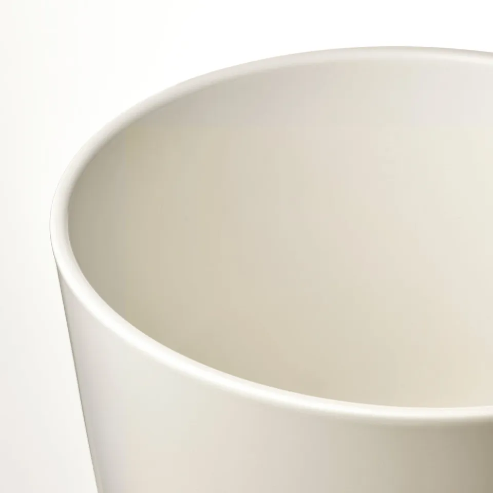 White pottery planter