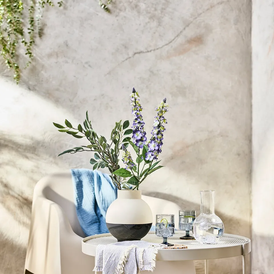 SMYCKA Artificial flower, in/outdoor mullein/blue, 79 cm