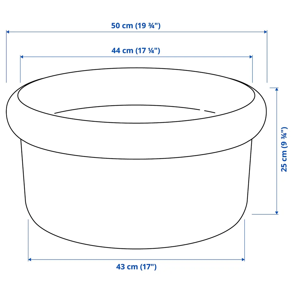 MÅBÄRSBUSKE Plant pot, outdoor dark beige, 44 cm