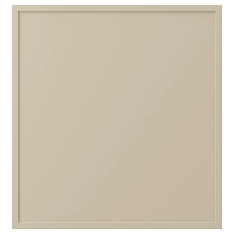 KRUKMAKARE: beige, square, framed decor panel; plastic and particleboard.