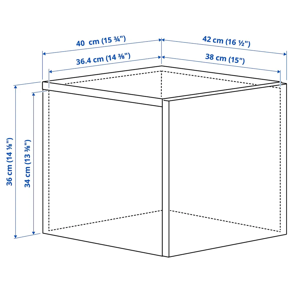 LASTARE Height extension unit with door, white, 40x42x36 cm