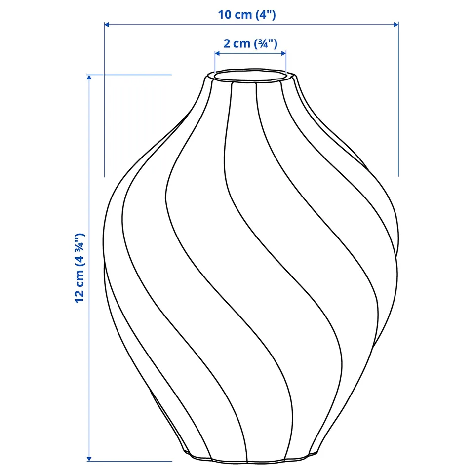 Illustration with measurements for the product: KORNSPARV.