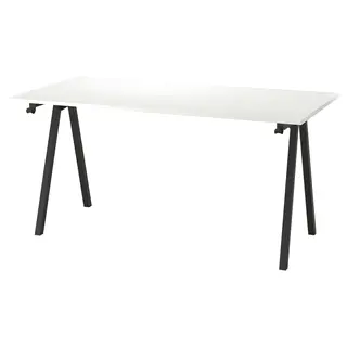 TROTTEN desk, white/anthracite, Depth 80 x Height 75 x Width 160 cm