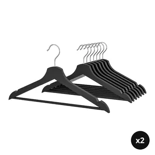 BUMERANG set: hanger x2, black, Width 43 cm
