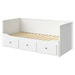 HEMNES day-bed frame with 3 drawers, white, 80x200 cm