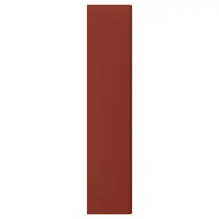 VIKANES door with hinges, red-brown, 50x229 cm