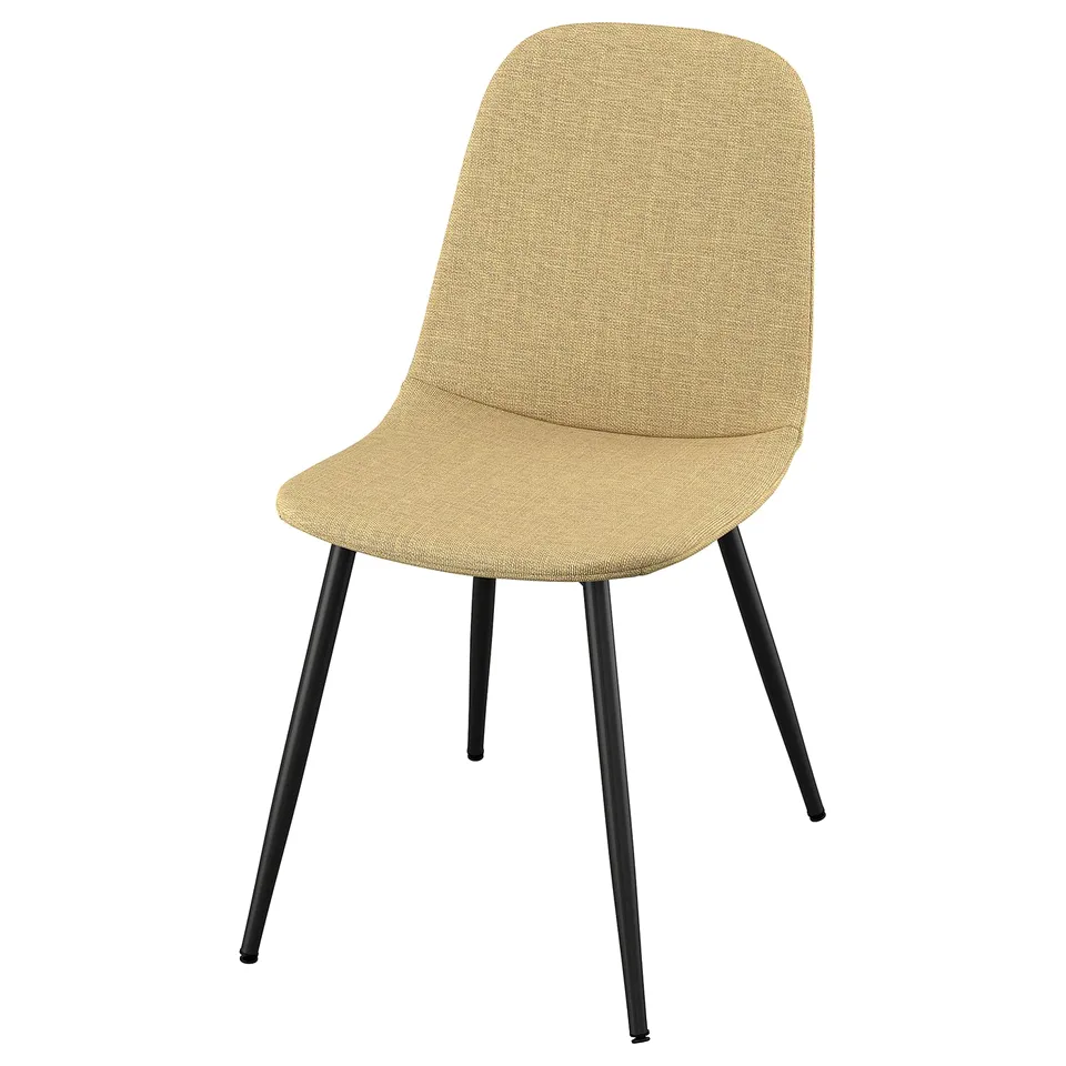 NORDMANSSKÄR Chair, black/Letafors yellow-beige