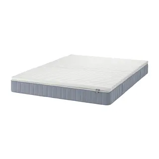 VESTERÖY mattress and mattress pad, extra firm light blue/Nisseholm white, 180x200 cm