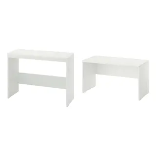 LASTARE set: table + bench, white, 100x42x74 cm