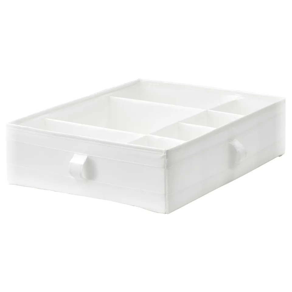 White SKUBB organiser box with compartments for small items.