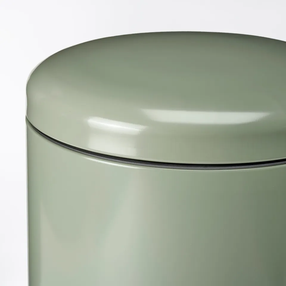GÅNGSKYFFEL Pedal bin, grey-green, 18 l