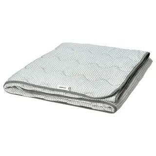 BRANDLILJA duvet, cool, grey/stripe, 200x200 cm