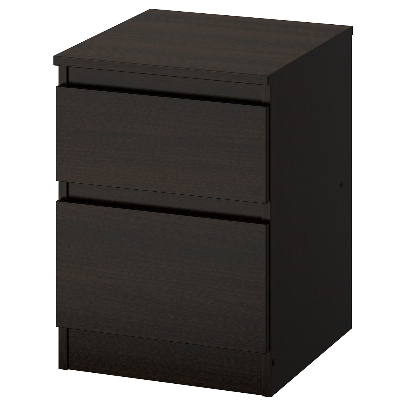 KULLEN chest of 2 drawers, black-brown, 35x49 cm