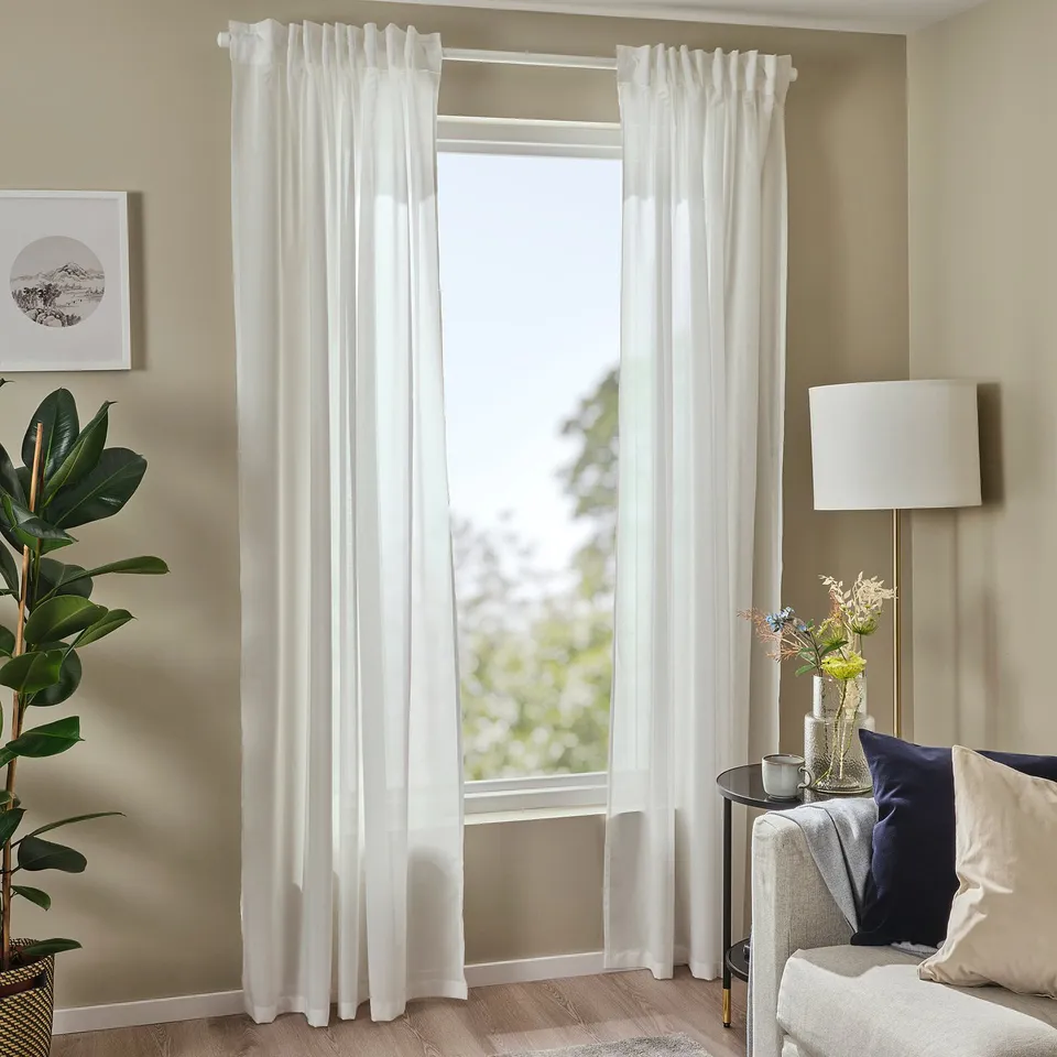 part: ROSENROBINIA sheer curtains, 1 pair