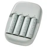 STENKOL / LADDA battery charger and 4 batteries, HR06 AA 1.2V, 1900mAh