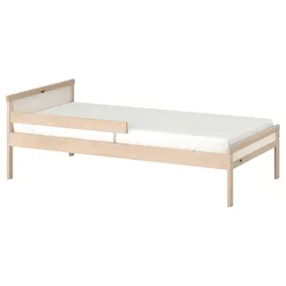 SNIGLAR bed frame with slatted bed base, birch, 70x160 cm