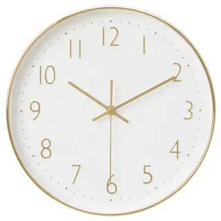 JÄNKIG wall clock, gold-colour, 30 cm