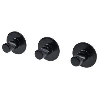 SKOGHALL hook, self-adhesive, black