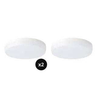 BARRSLINGA set: LED ceiling lamp x2 + LED ceiling lamp, rounded/white, Height 8 cm