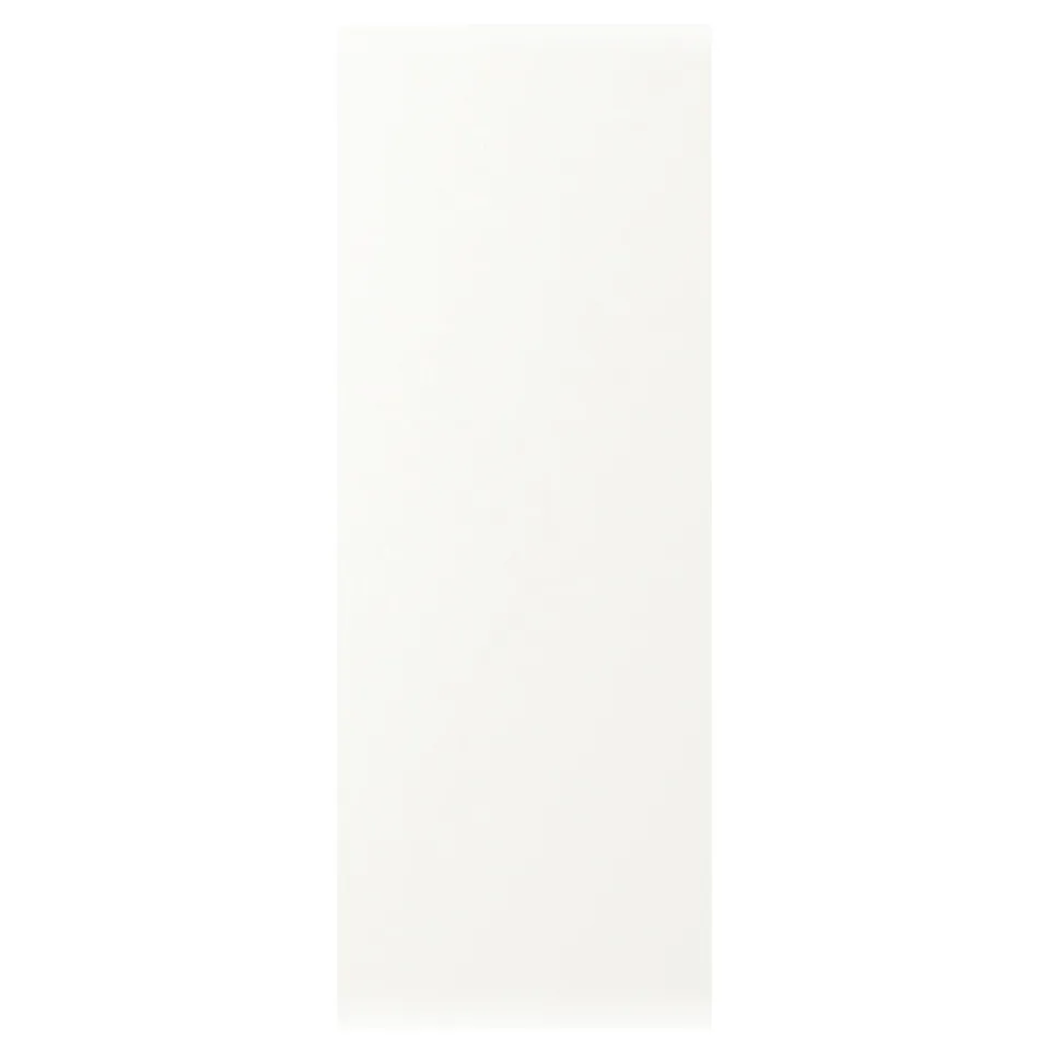 VALLSTENA white kitchen door, simple, smooth surface, rectangular shape.