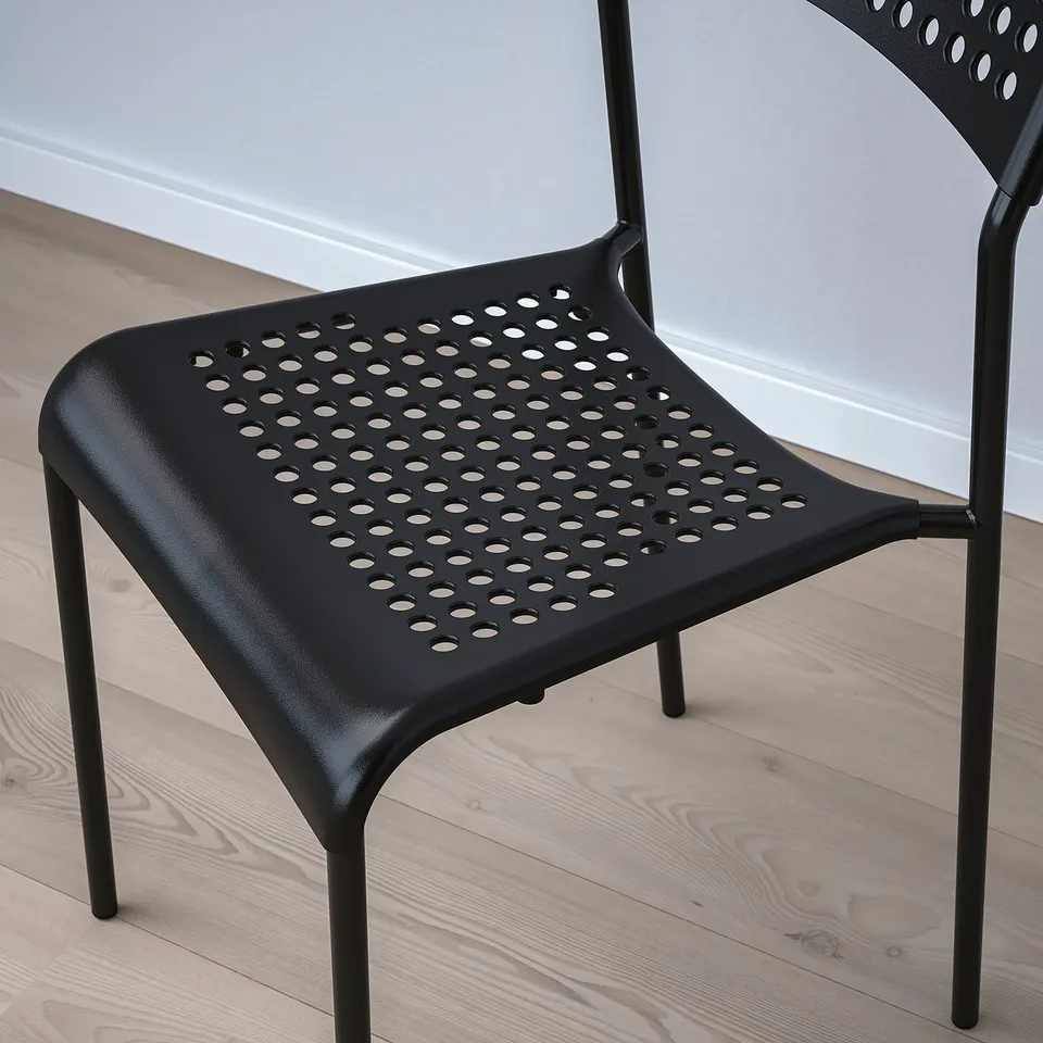 SANDSBERG Table and 2 chairs, black black/black, 67x67 cm