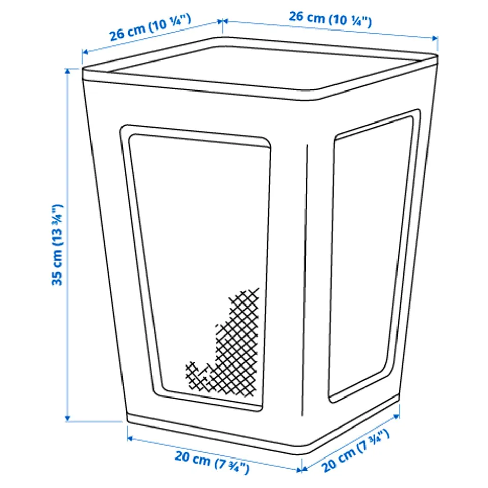 Illustration with measurements for the product: DRÖNJÖNS.