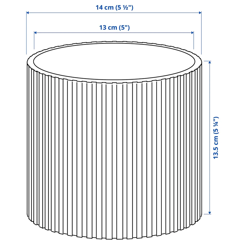 Illustration with measurements for the product: DAKSJUS.