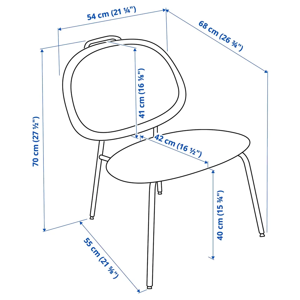 Illustration with measurements for the product: GÄVLE.