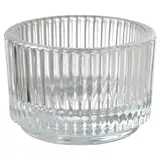 FINSMAK tealight holder, clear glass, 3.5 cm