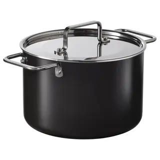 GULDÖRING pot with lid, non-stick coating stainless steel/black-grey, 3 l
