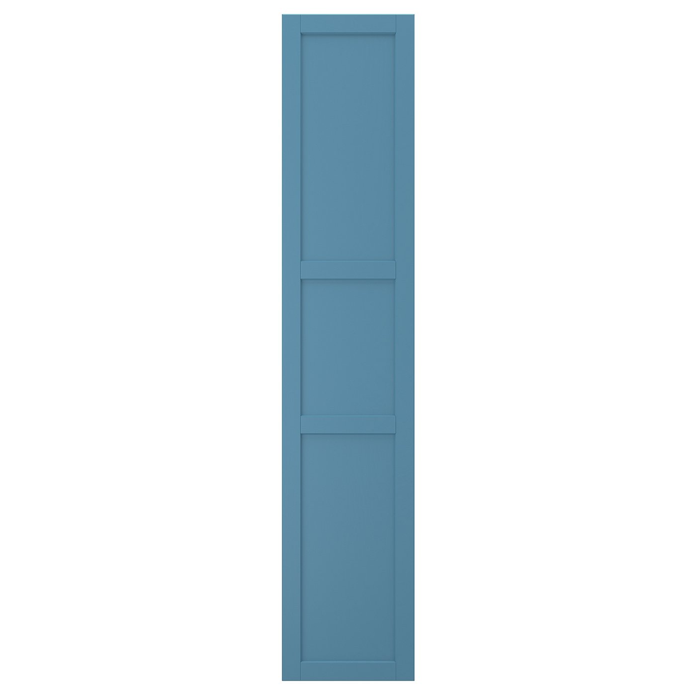 LERHYTTAN blue door, rectangular with wooden frame and veneer panels.
