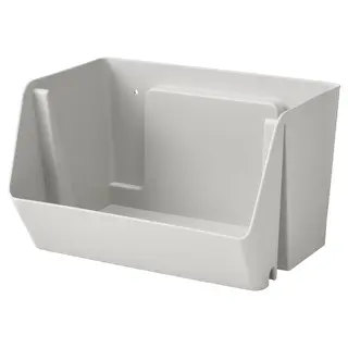 FODERTRÅG organiser for desk/wall, light grey, 25x18x15 cm