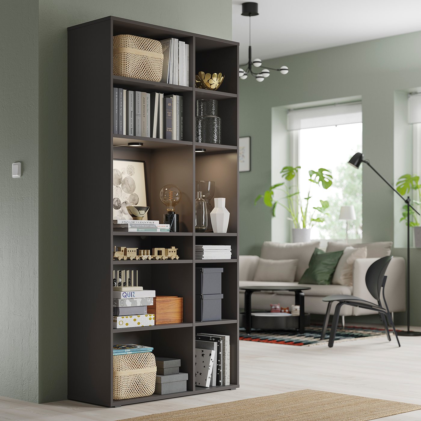 part: VIHALS shelving unit with 10 shelves