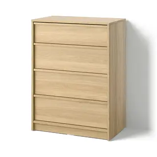 ANKARUDDEN chest of 4 drawers, oak effect, 80x48x107 cm