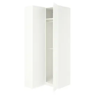 PAX / FORSAND corner wardrobe, white/white, 111/88x236 cm