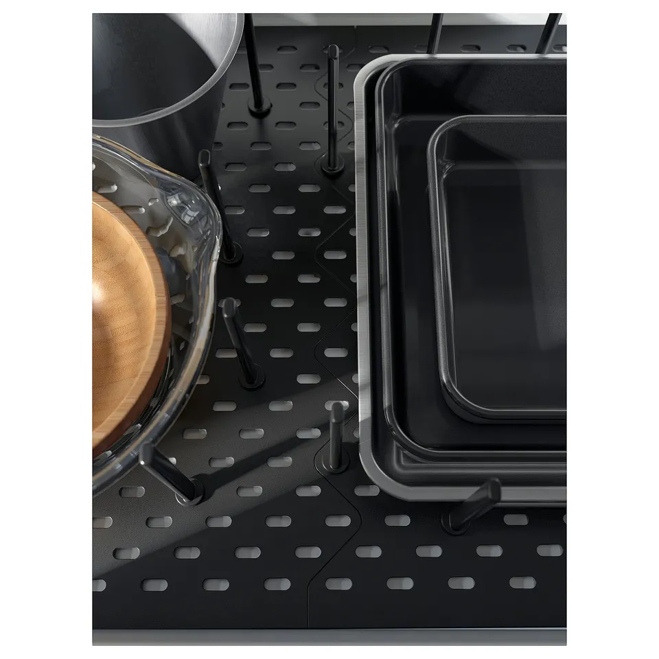 UPPDATERA Pegboard drawer organiser, anthracite, 60 cm