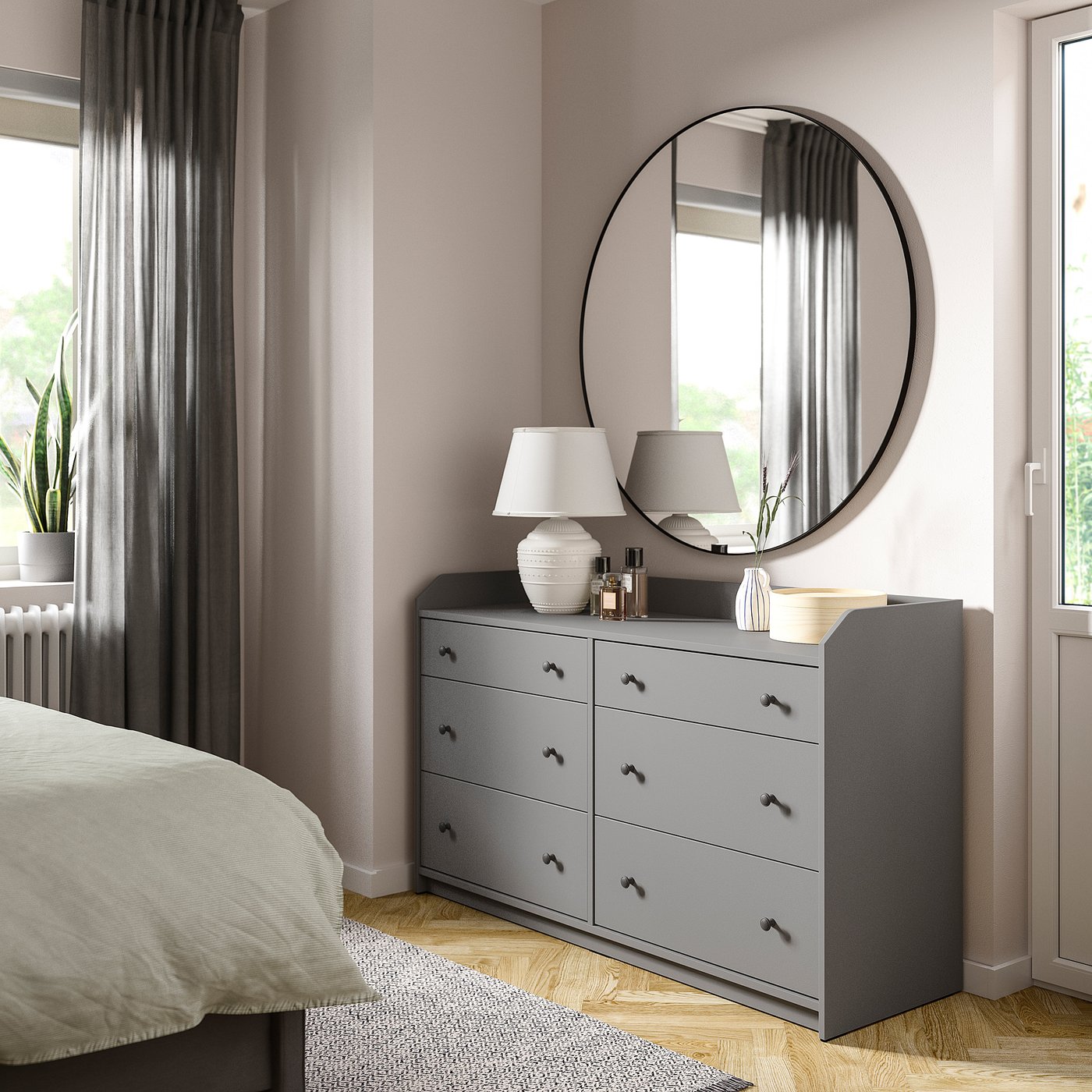 part: HAUGA chest of 6 drawers