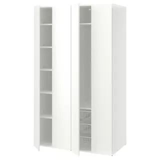 LASTARE wardrobe combination, white, 120x62x201 cm