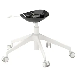 LÅNGFJÄLL star base with 5 legs and castors, white, Width 68 x Depth 68 cm